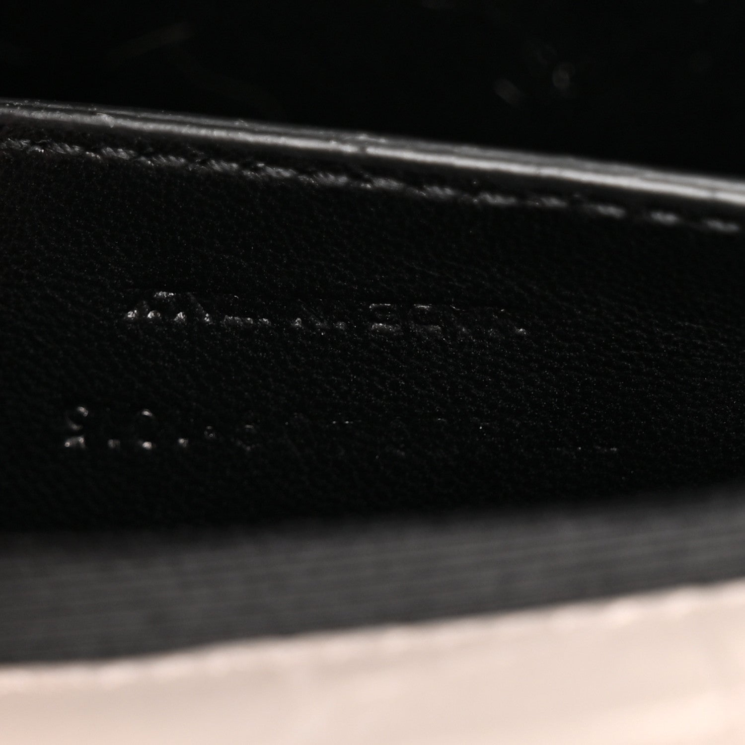 Croc Embossed Calfskin Classic Kate Monogram Clutch Fog