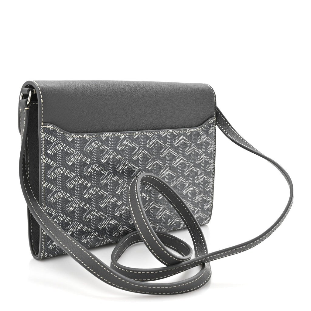 Goyardine Calfskin Chypre Wallet Pouch Grey