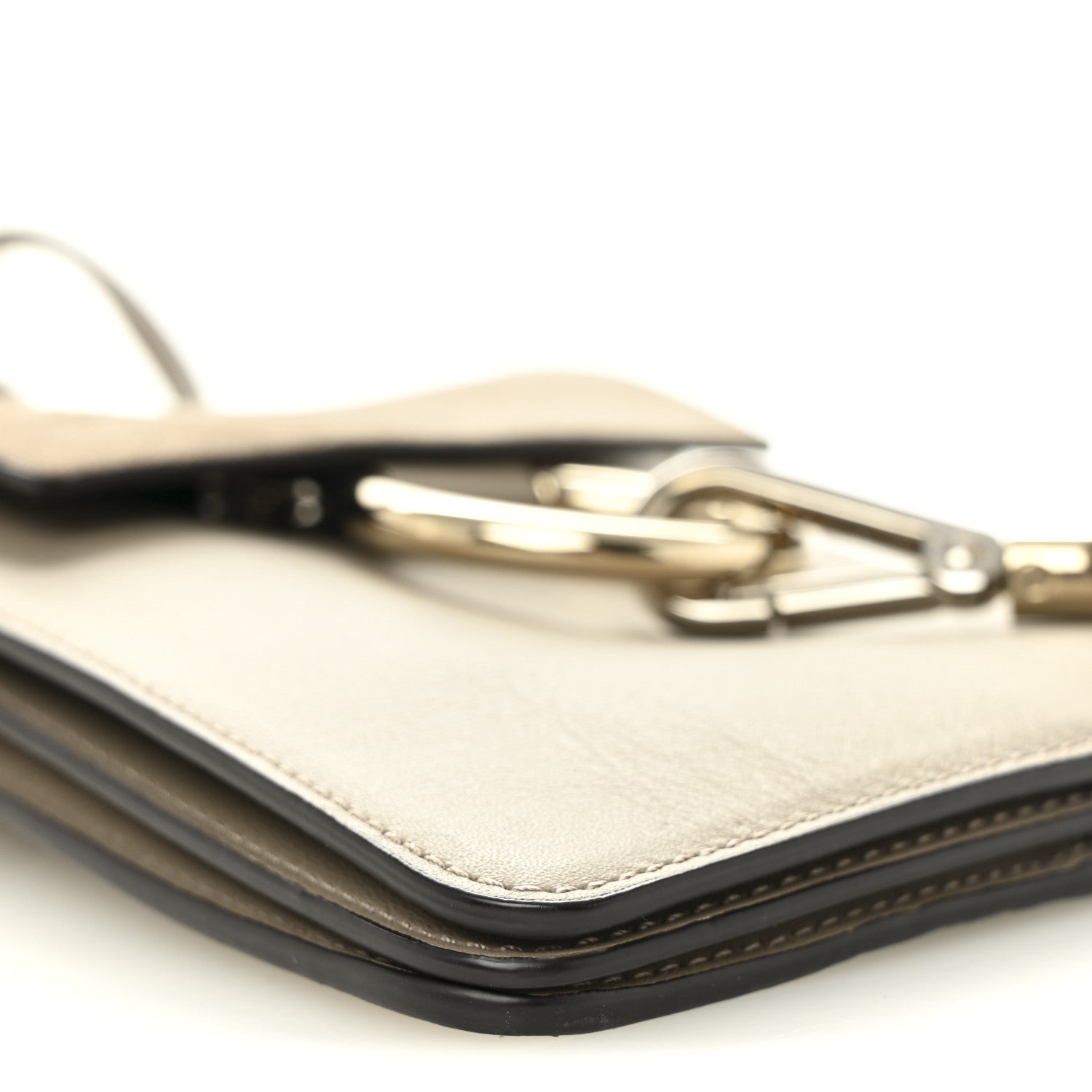 Suede Calfskin Mini Faye Bracelet Bag Motty Grey
