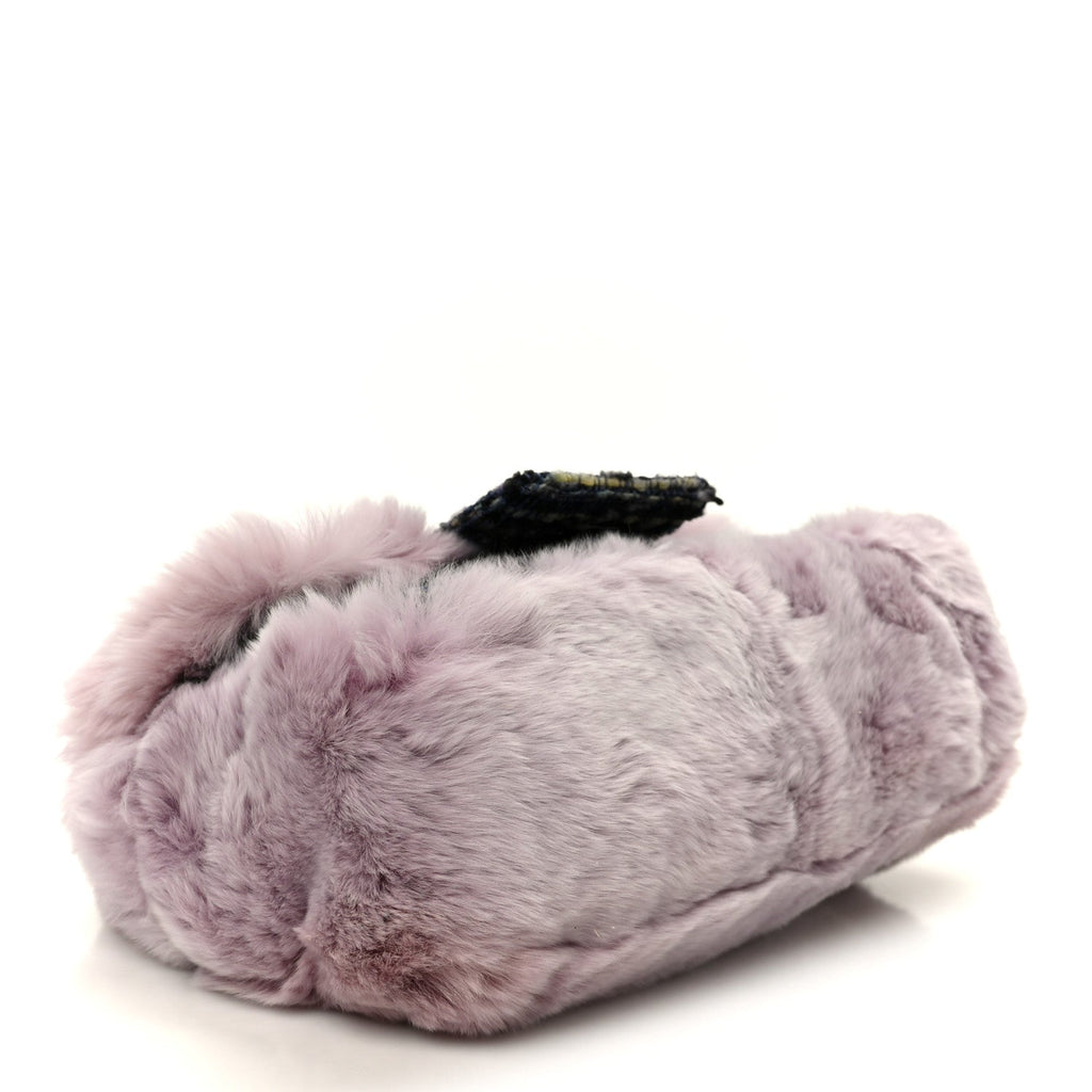 Rabbit Fur Tweed Small Fantasy Flap Lilac