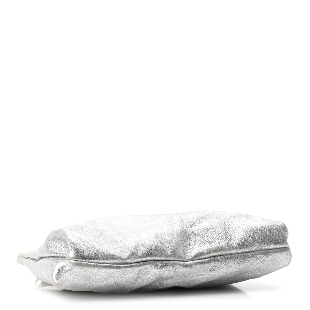 Metallic Goatskin Callie Mea Tassel Silver