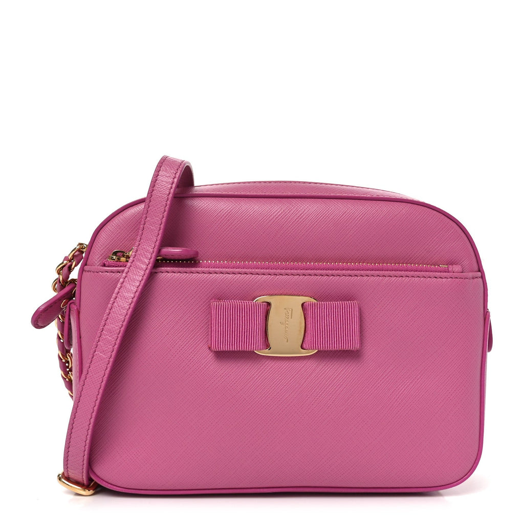 Saffiano Lydia Bow Camera Bag Pink