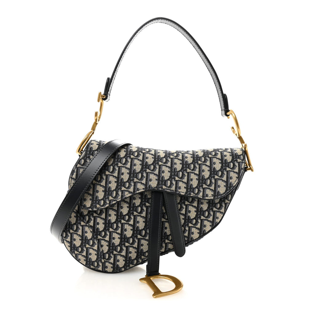 Oblique Saddle Bag With Strap Blue