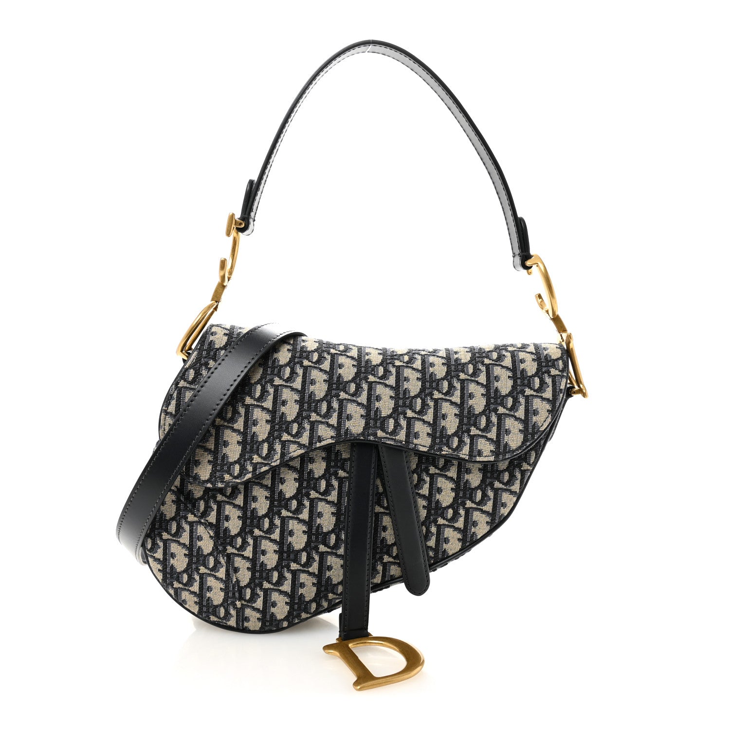 Oblique Saddle Bag With Strap Blue