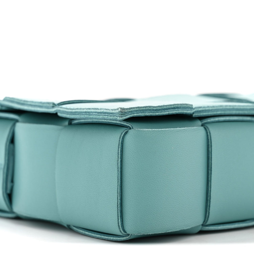 Lambskin Maxi Intreccio Cassette Crossbody Bag Linloleum
