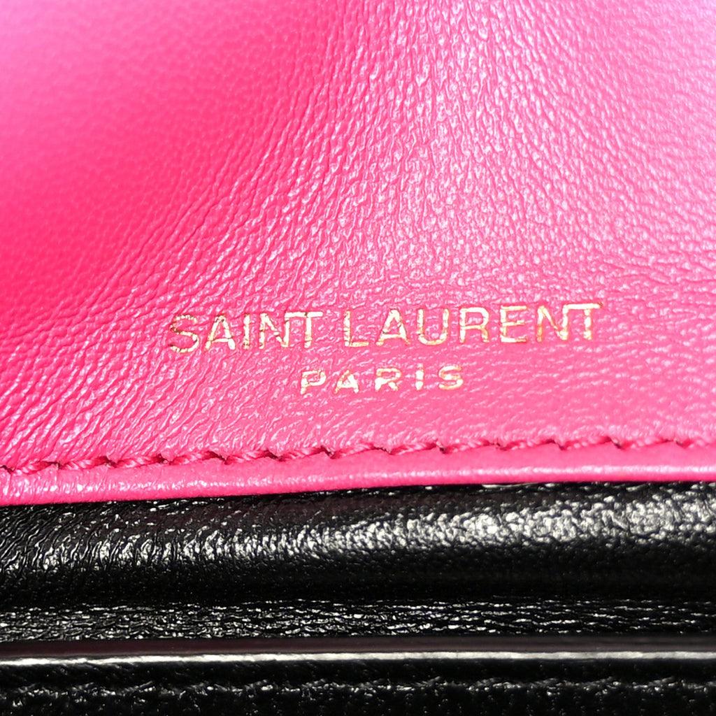 Boucle Tweed Patchwork Monogram Medium Jamie Baguette Magenta