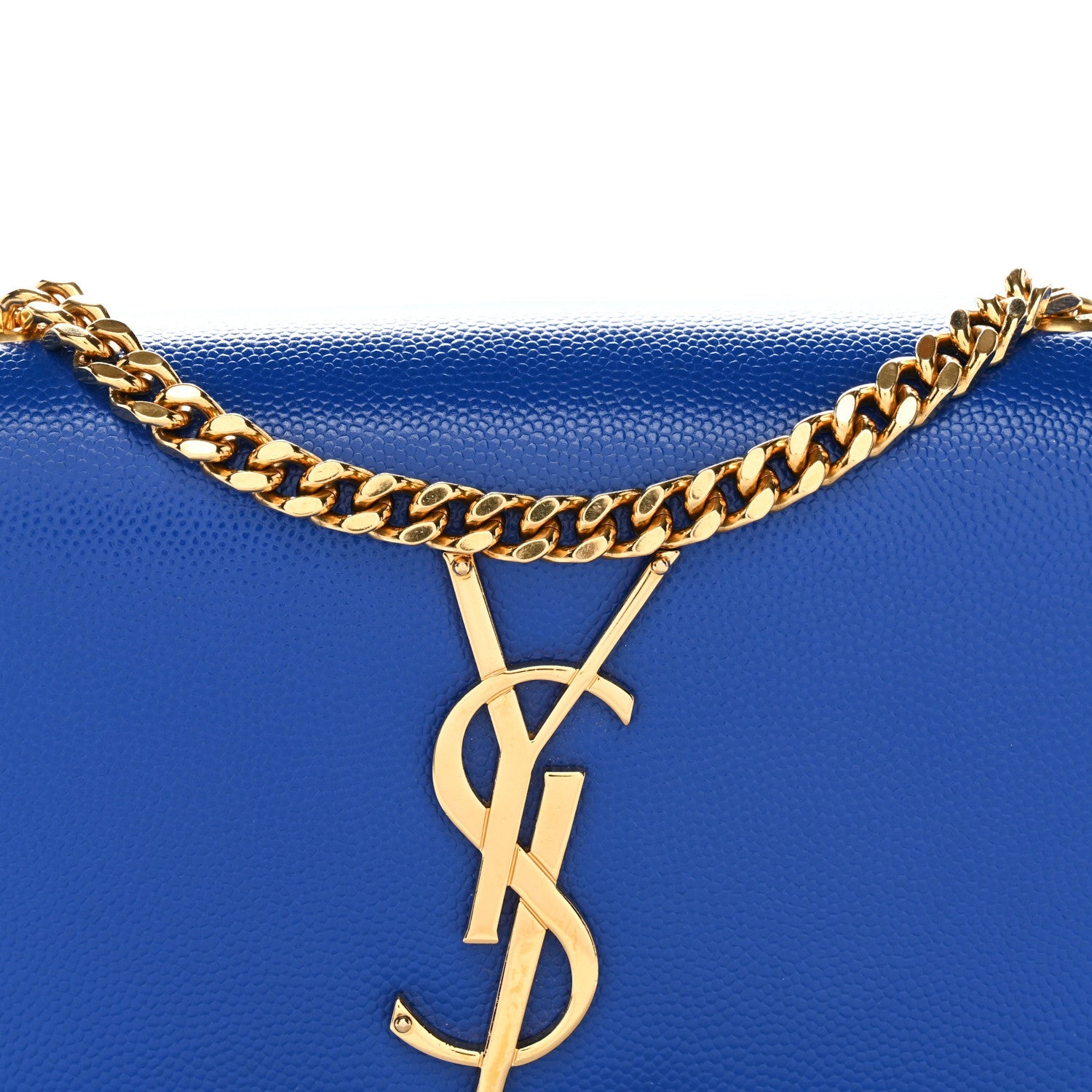Grain De Poudre Small Classic Monogram Kate Satchel Royal Blue