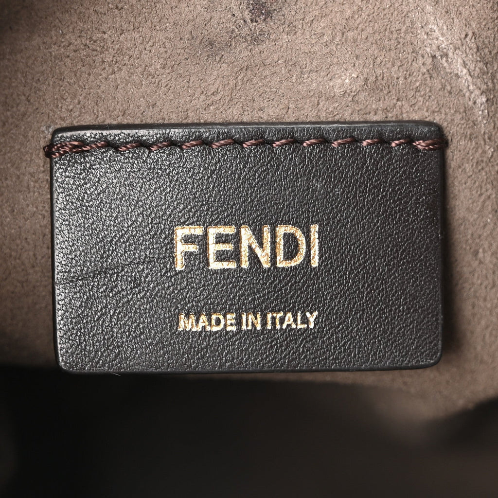 X FILA Vitello F is Fendi Mania Mini Mon Tresor Bucket Bag White