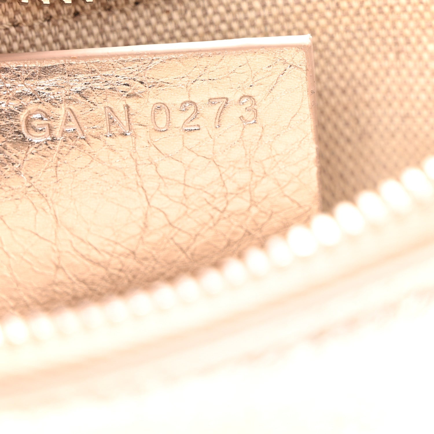 Metallic Calfskin Mini Voyou Bag Dusty Gold
