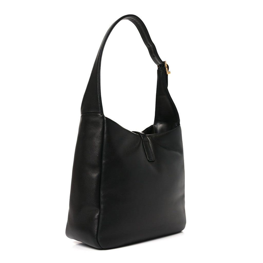 Padded Lambskin Small Le 5 A 7 Supple Hobo Black