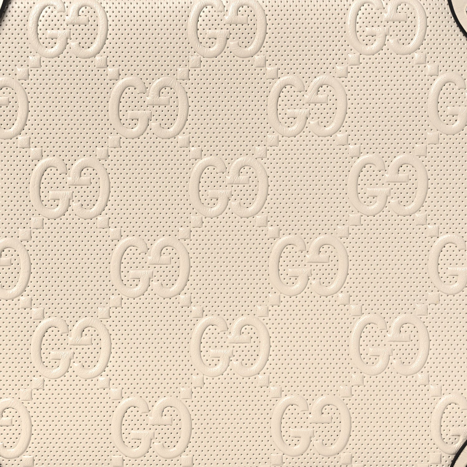 Calfskin GG Tennis Embossed Square Messenger Bag Mystic White