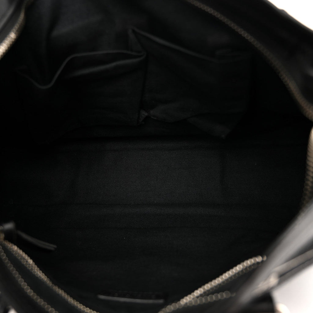 Canvas Satin Calfskin Diagonal Allover Logo Print Classic Silver Hardware S City Black White