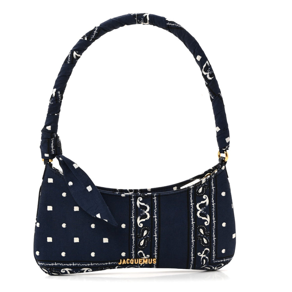 Cotton Canvas Paisley Print Le Bisou Navy
