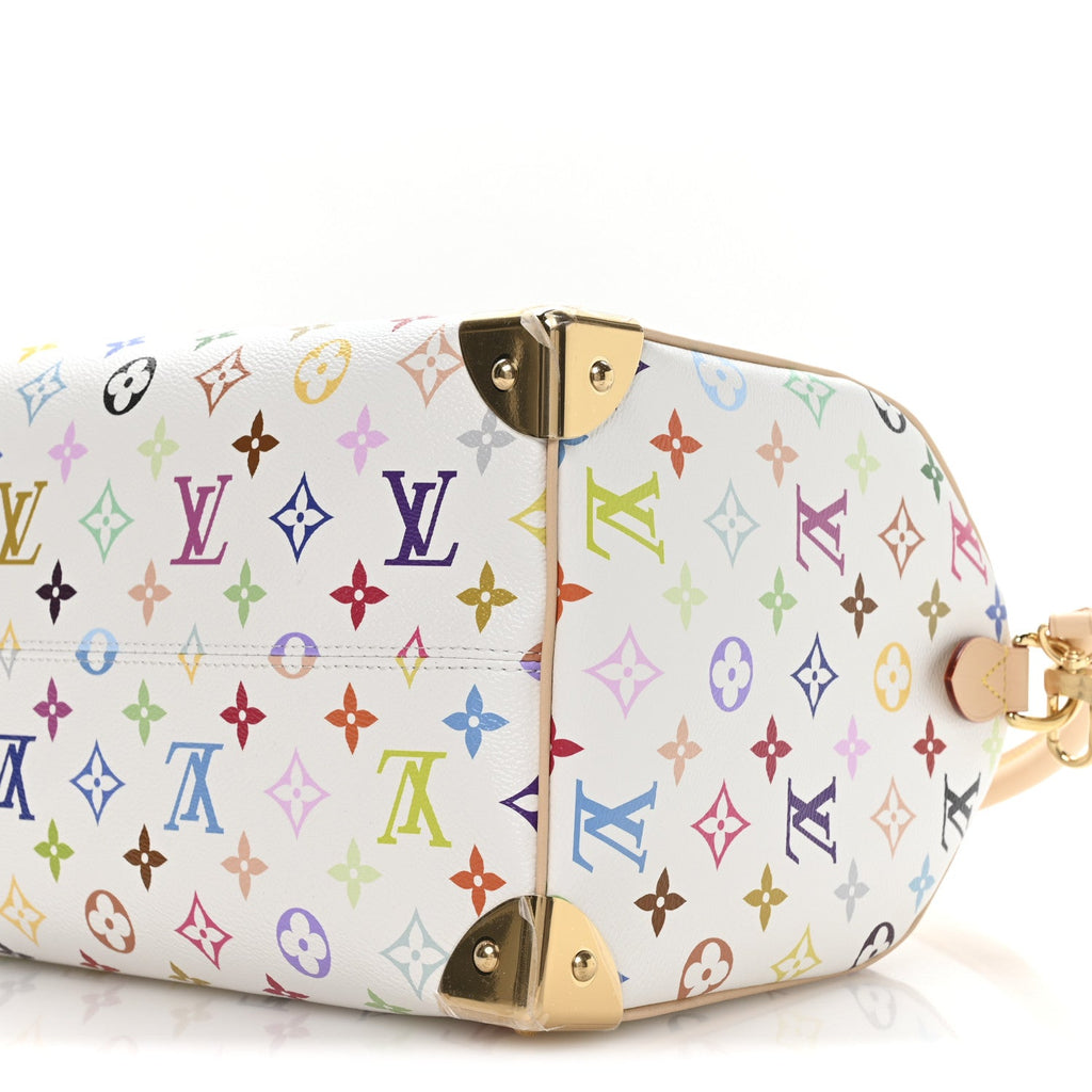 LV X TM Monogram Multicolor Speedy Soft 30 White