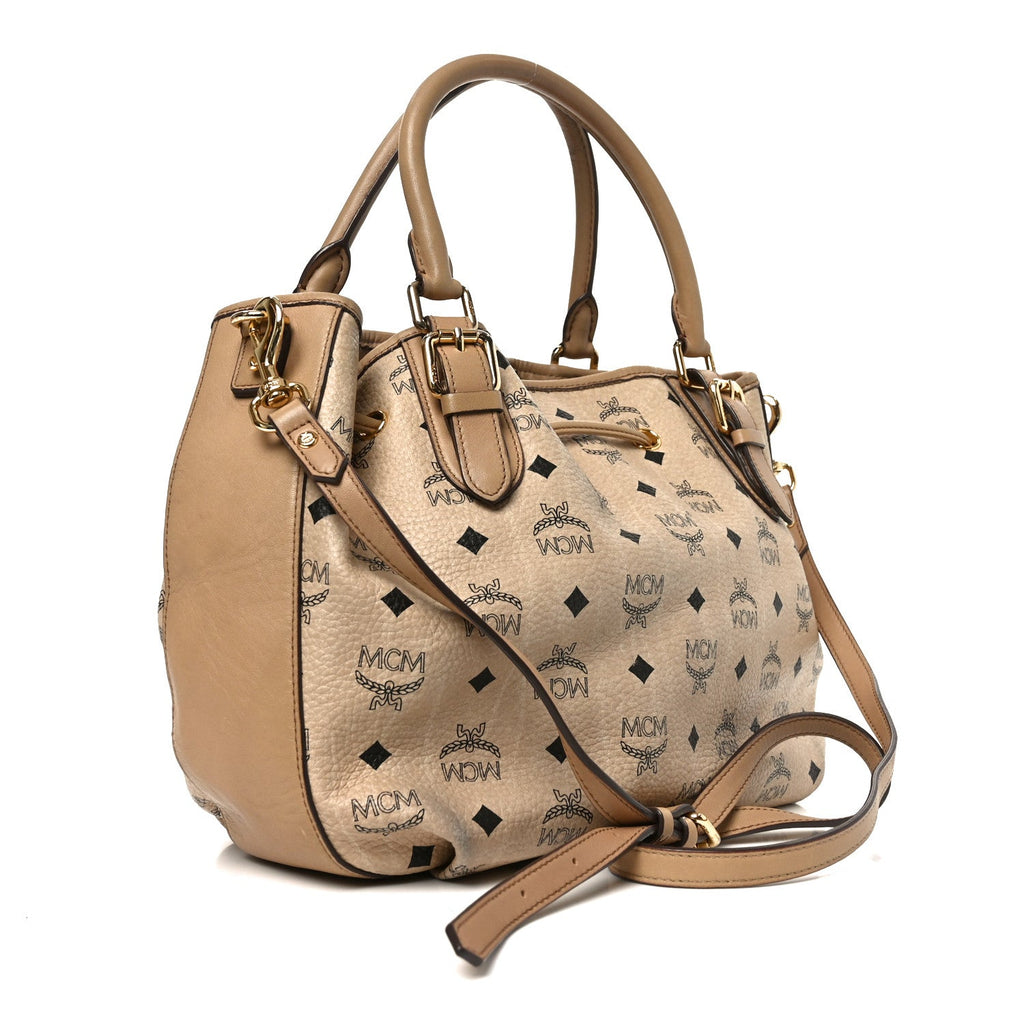 Visetos Medium Drawstring Shopper Beige