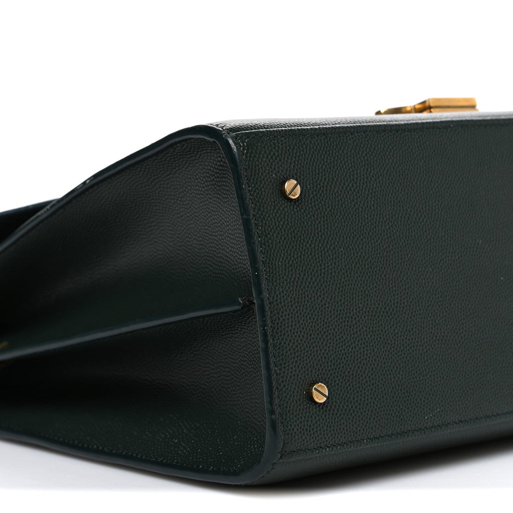 Grain de Poudre Medium Classic Monogram Cassandra Top Handle Dark Green