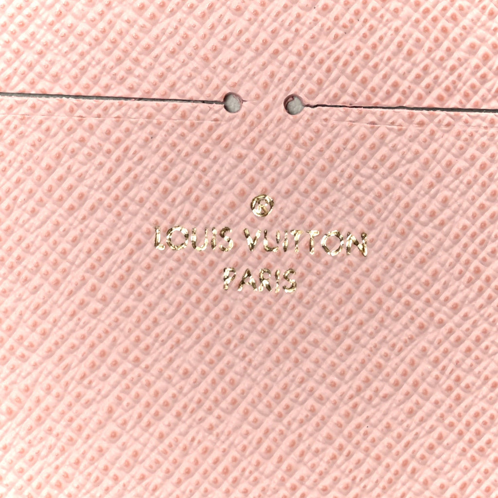 Damier Azur Pochette Felicie Chain Wallet Rose Ballerine
