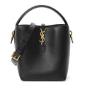 Shiny Calfskin Le 37 Bucket Bag Black