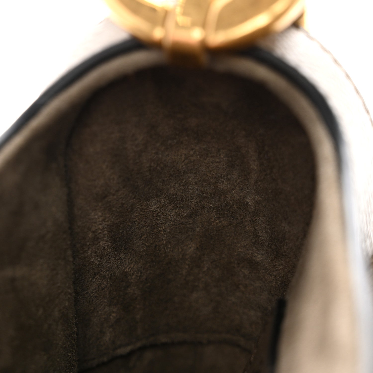 Grained Calfskin Saddle Bag With Strap Clay Green