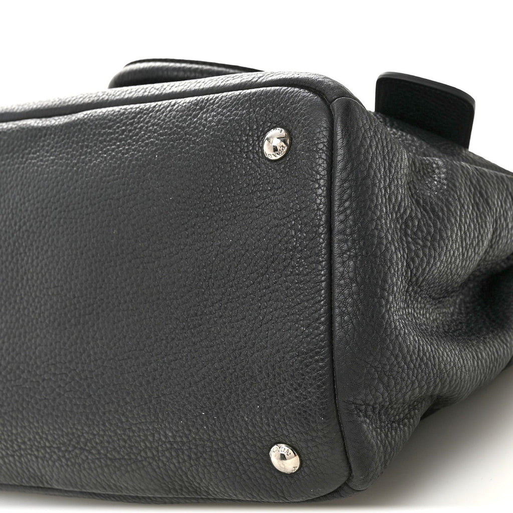 Vitello Daino Tote Dark Grey