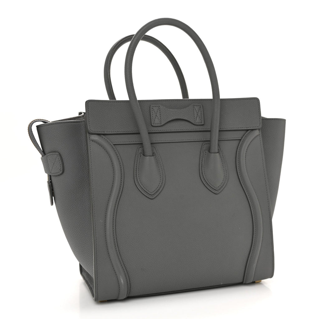 Baby Drummed Calfskin Micro Luggage Kohl