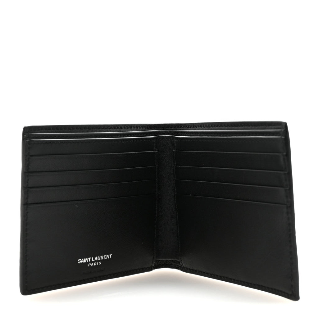 Nubuk Crocodile Embossed Monogram East West Wallet Black