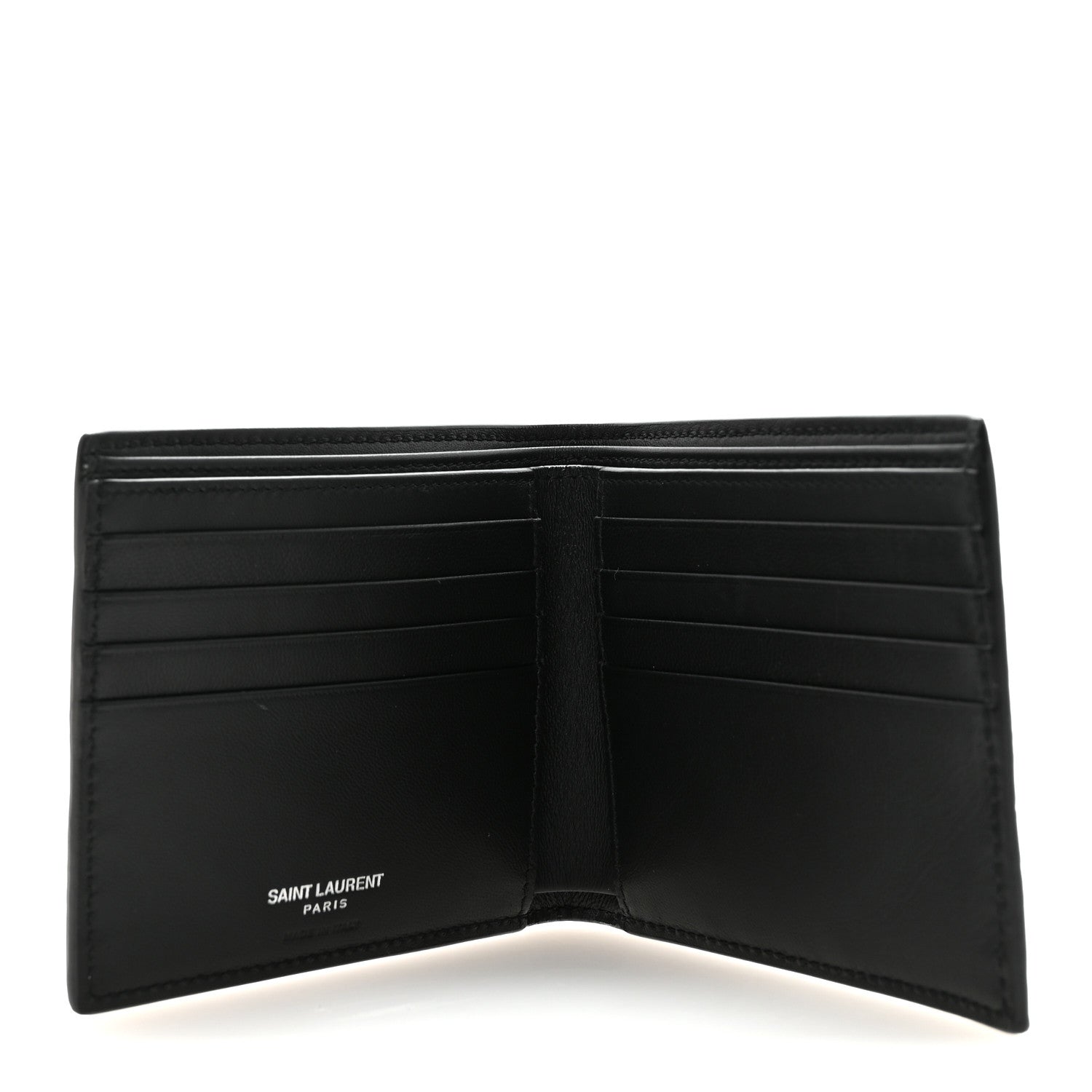 Nubuk Crocodile Embossed Monogram East West Wallet Black