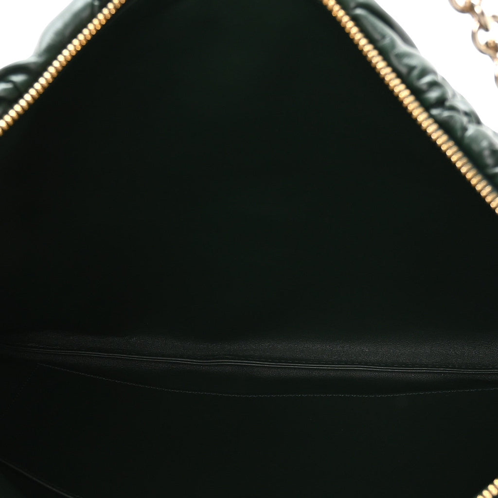 Calfskin Puffy Macrocannage Medium Dior Crunchy Bag  Forest Bloom