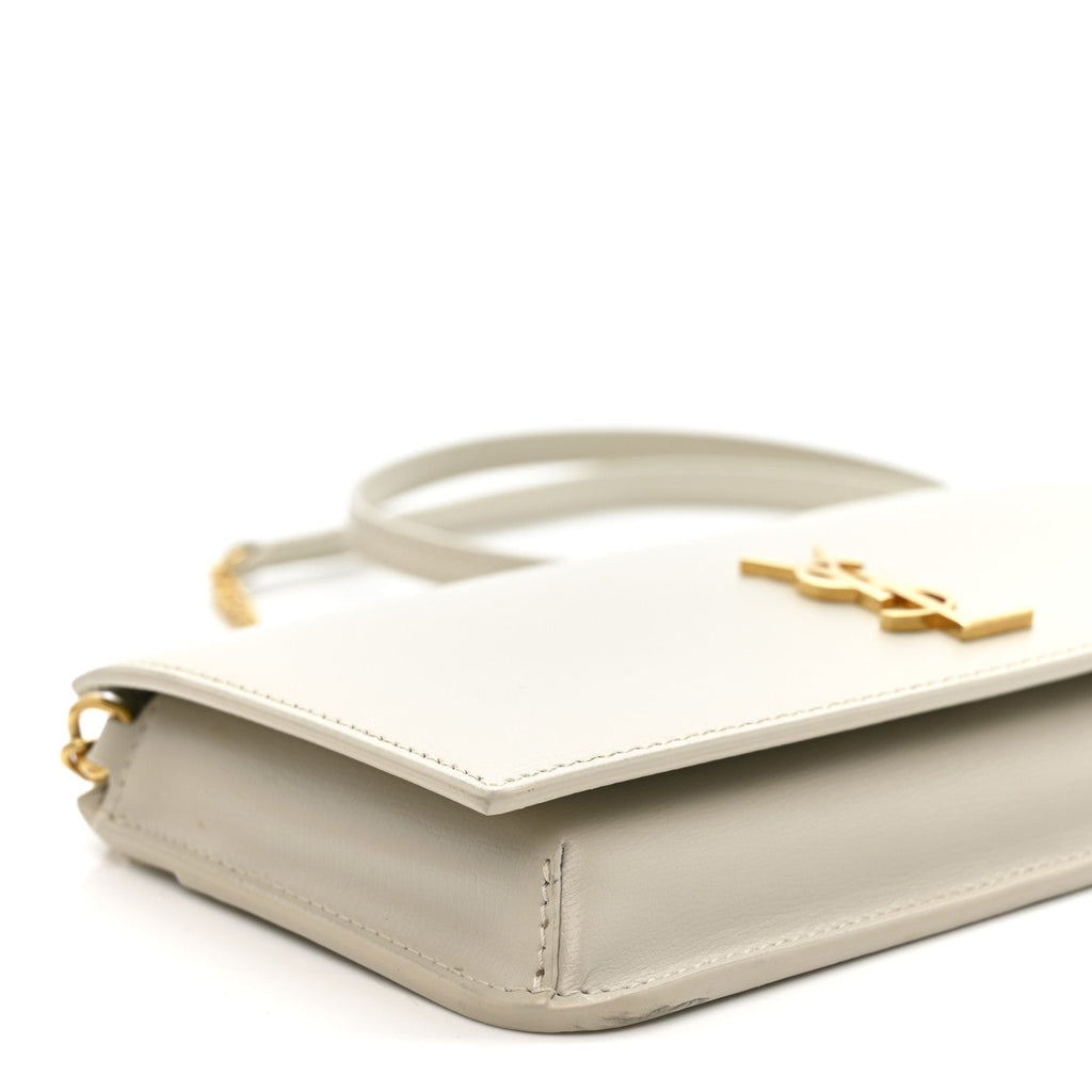 Smooth Calfskin Monogram Phone Holder Crossbody Crema Soft