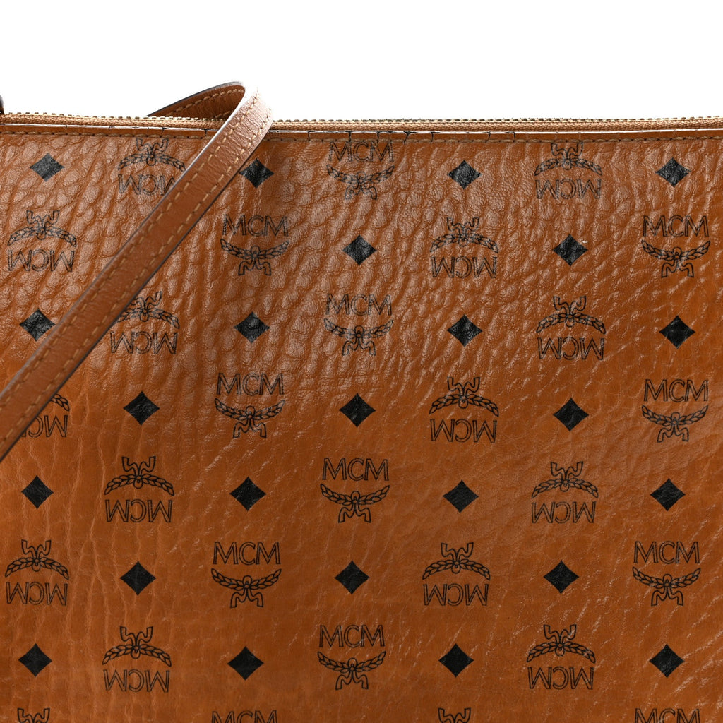 Visetos Medium Crossbody Pouch Cognac