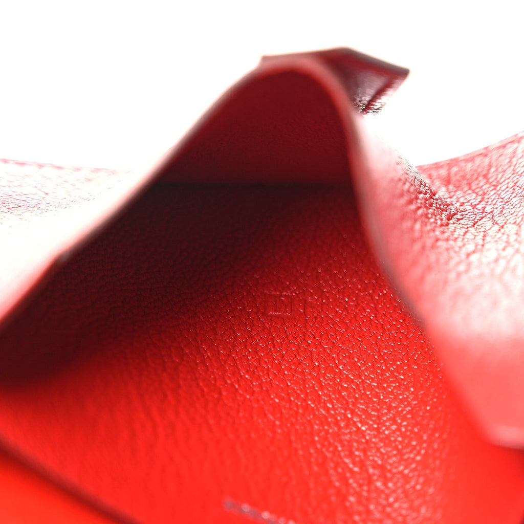 Chevre Mysore Bearn  Holder Wallet Rouge Casaque