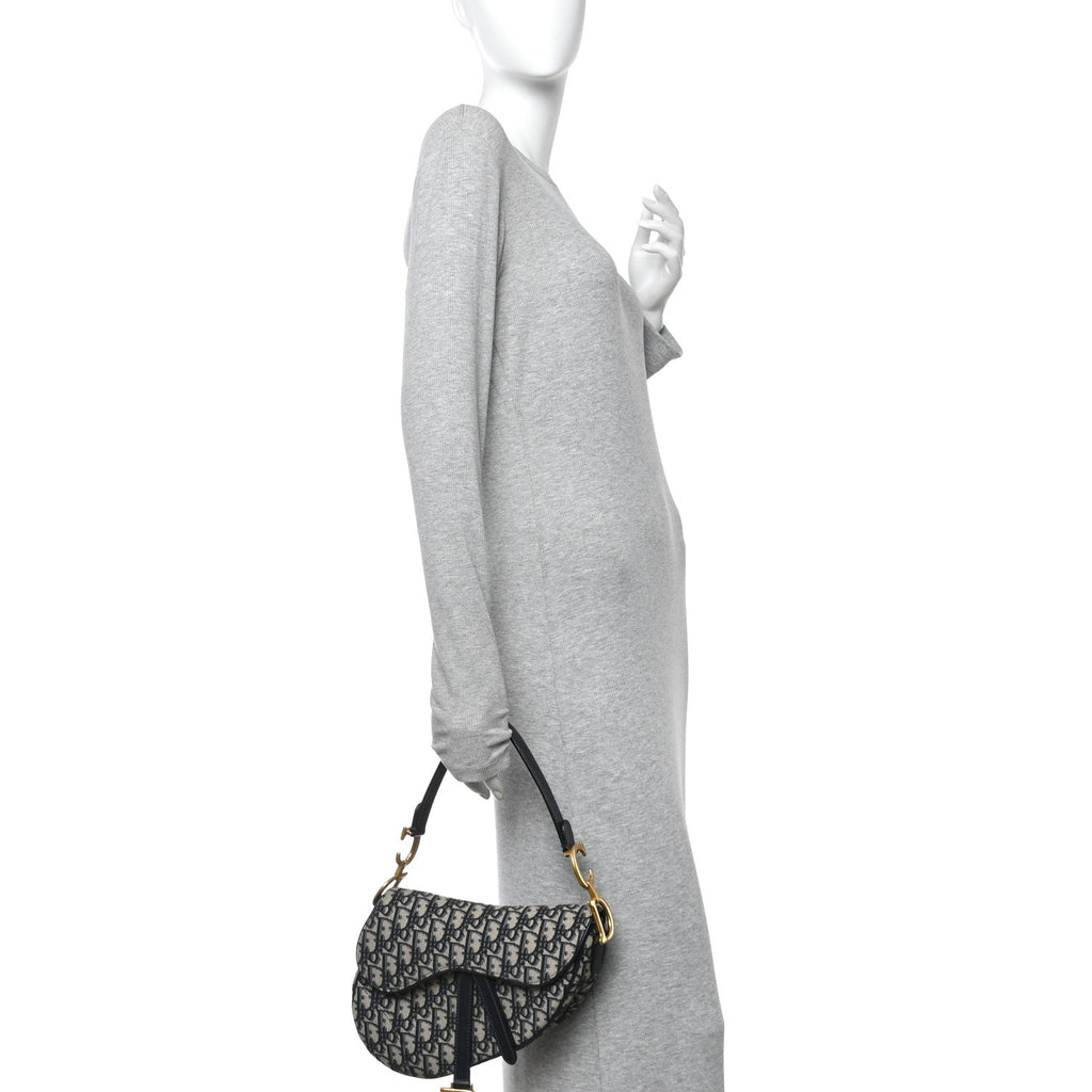 Oblique Saddle Bag Blue