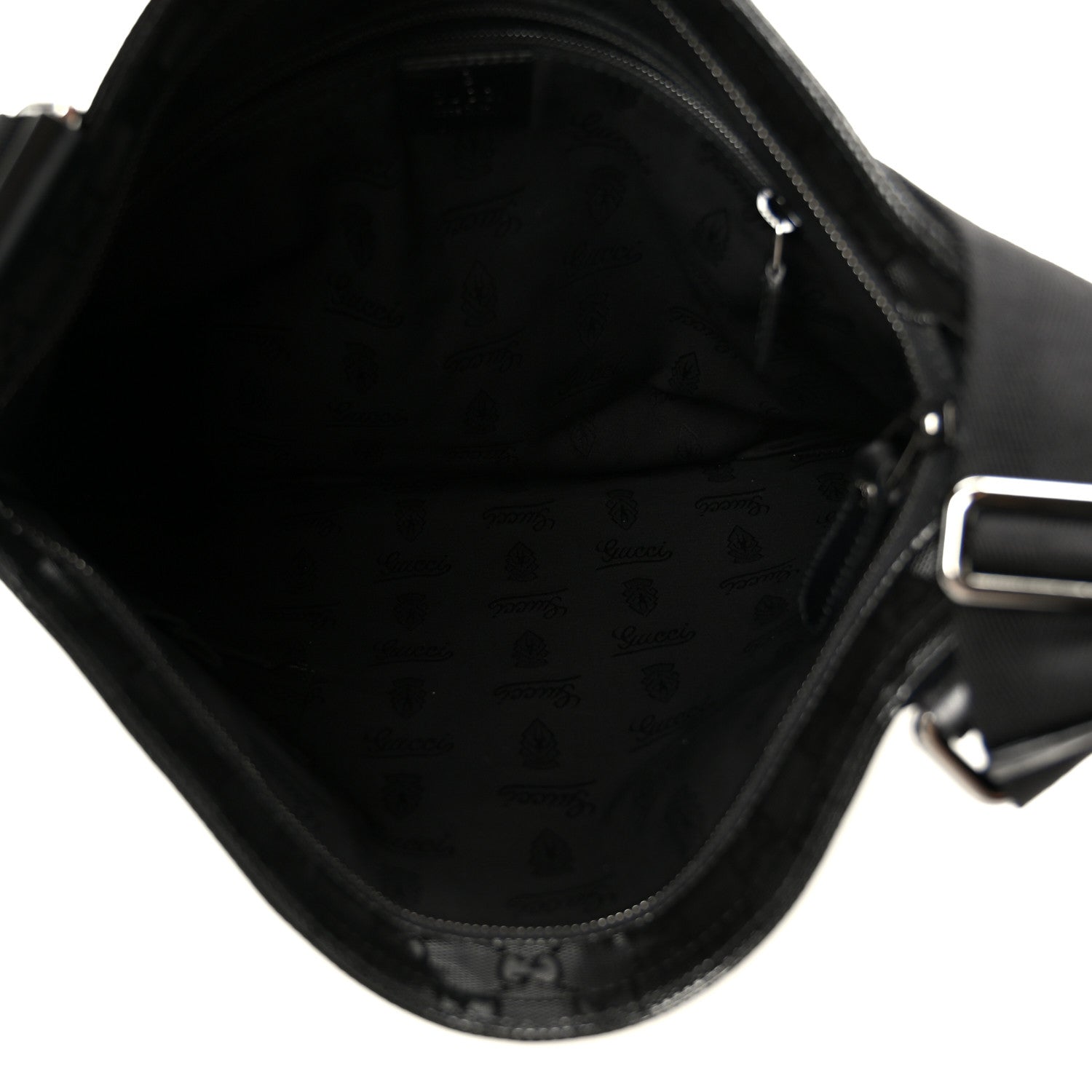 Imprime Monogram Medium Flat Messenger Bag Black