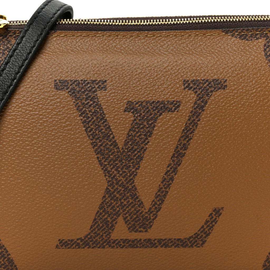 Reverse Monogram Giant Double Zip Pochette