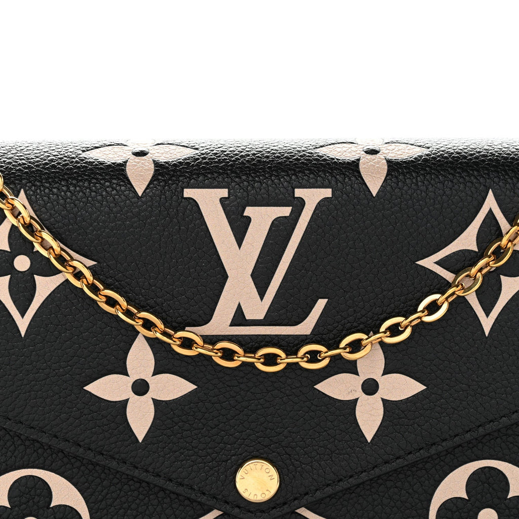 Empreinte Monogram Giant Felicie Pochette Black Beige