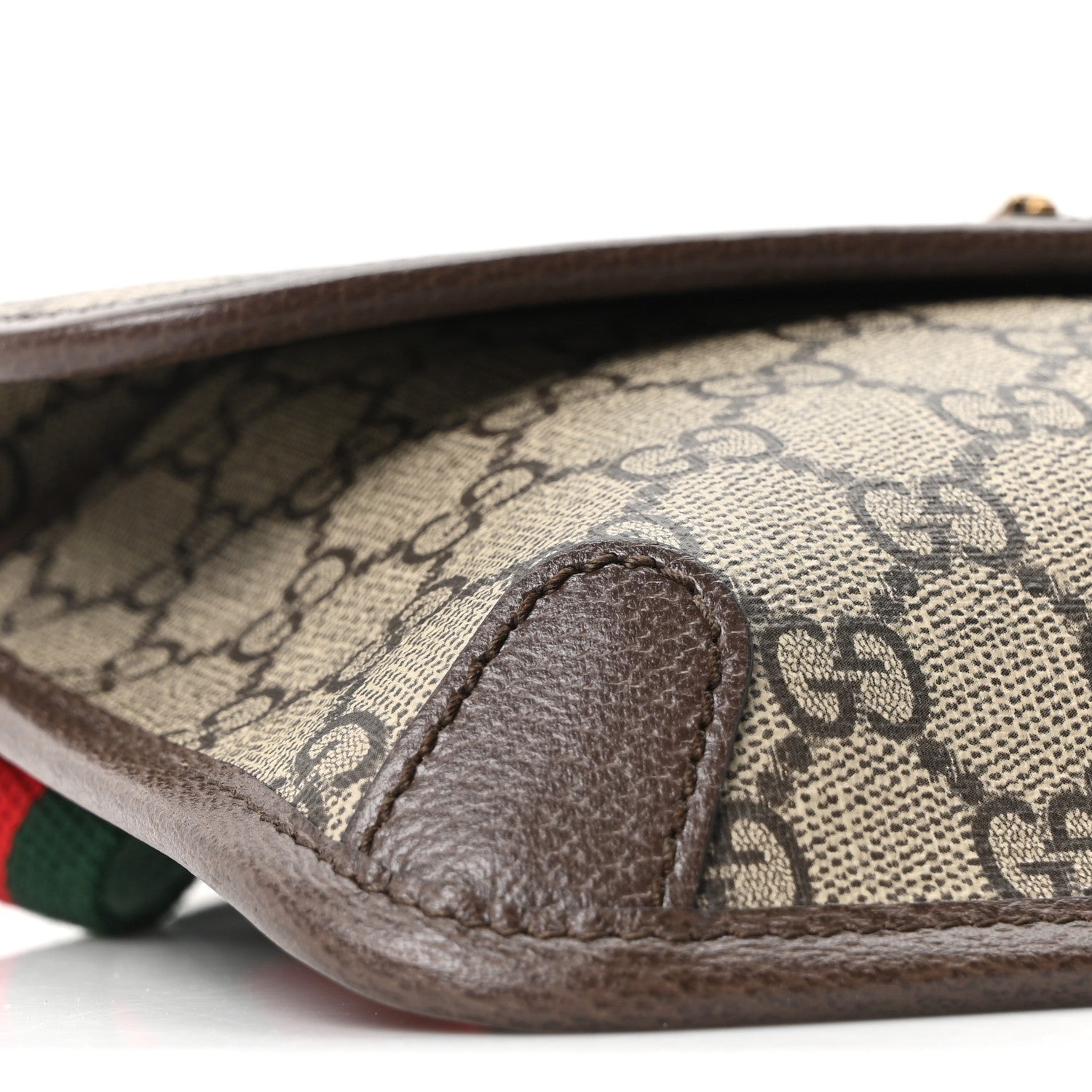 GG Supreme Monogram Neo Vintage Web Belt Bag Brown