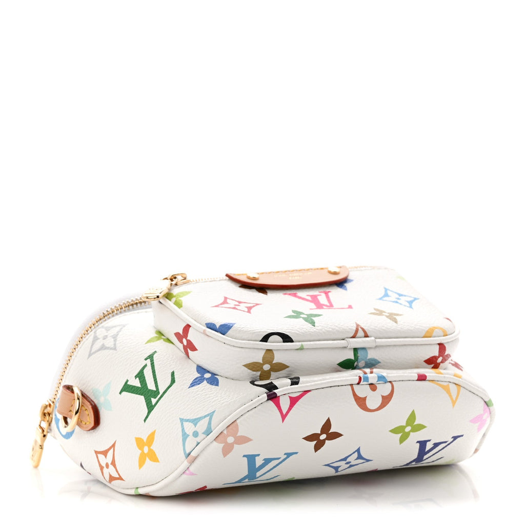 LV X TM Monogram Multicolor Mini Bumbag White