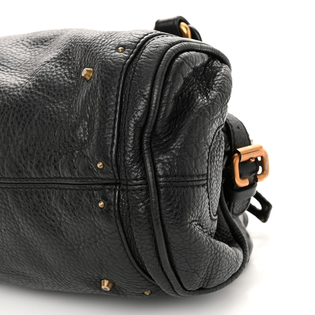 Calfskin Medium Paddington Satchel Black