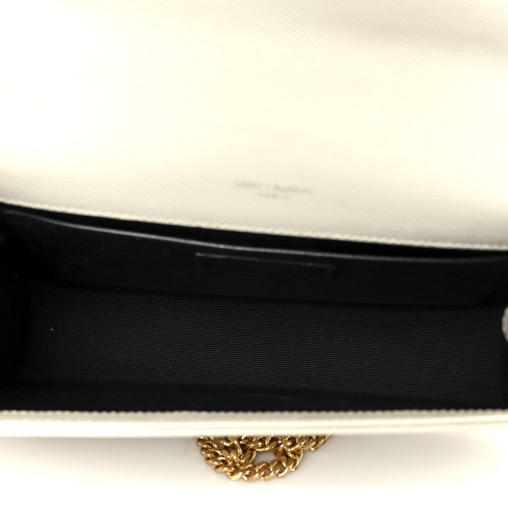 Grain De Poudre Medium Classic Monogram Kate Satchel Crema Soft