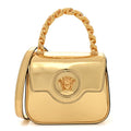 Metallic Calfskin Mini La Medusa Bag Gold
