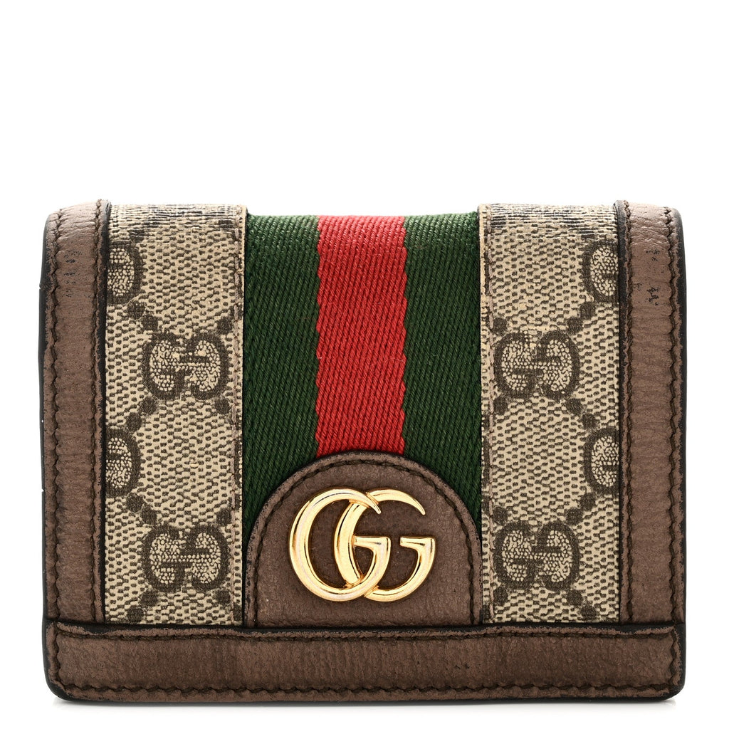 GG Supreme Monogram Web Ophidia  Case Beige New Acero
