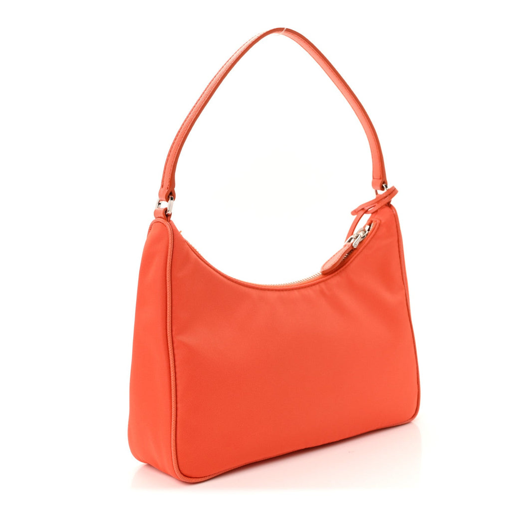 Re-Nylon Saffiano Mini Re-Edition 2005 Bag Arancio