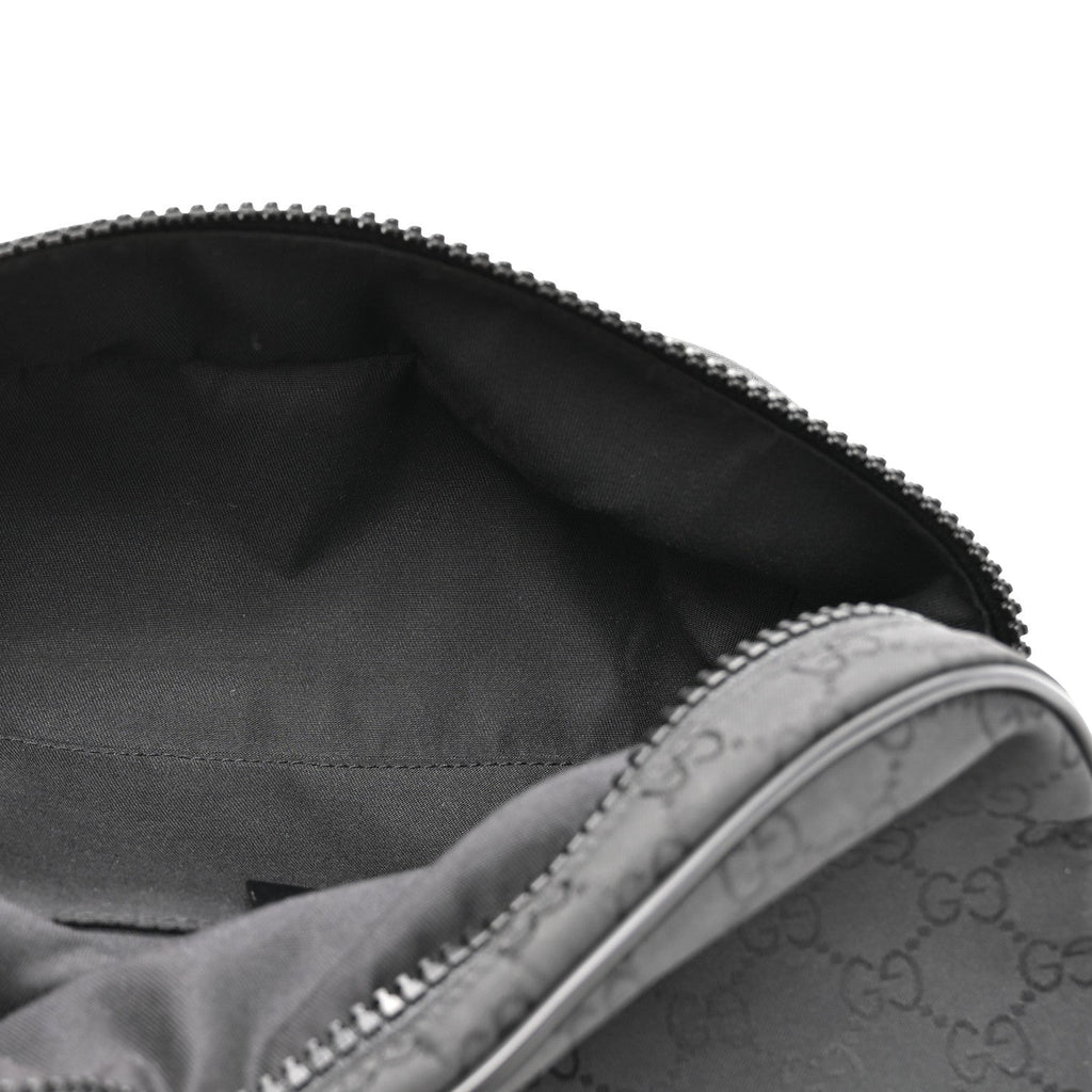 Nylon Monogram Fanny Pack Belt Bag Black