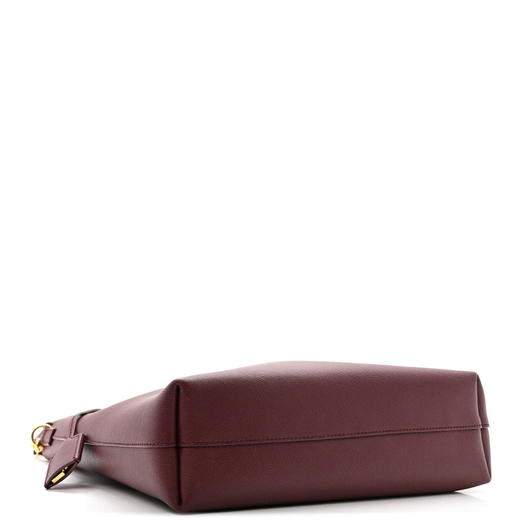 Calfskin Toy Shopping Tote Dark Red