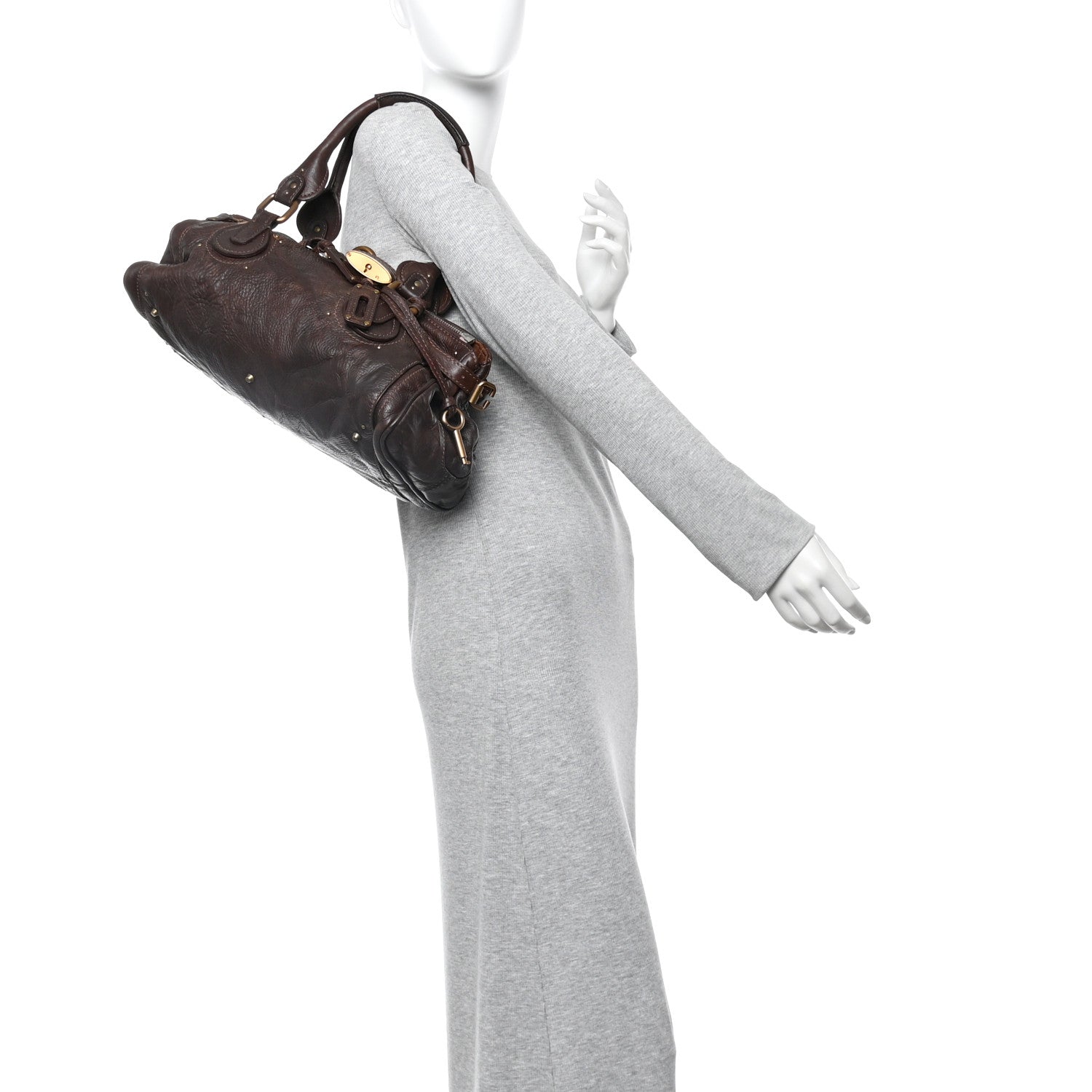 Calfskin Medium Paddington Satchel Chocolate