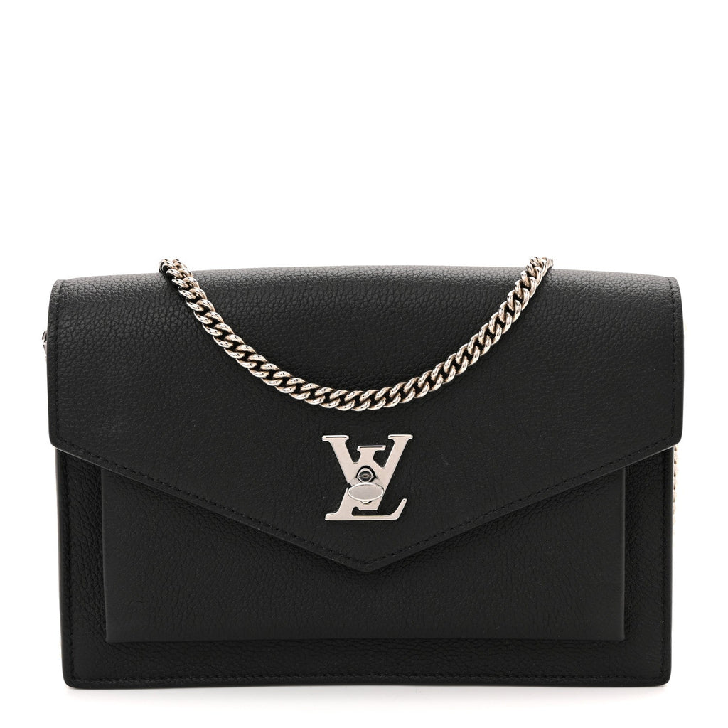 Soft Calfskin My Lockme Chain Pochette Black