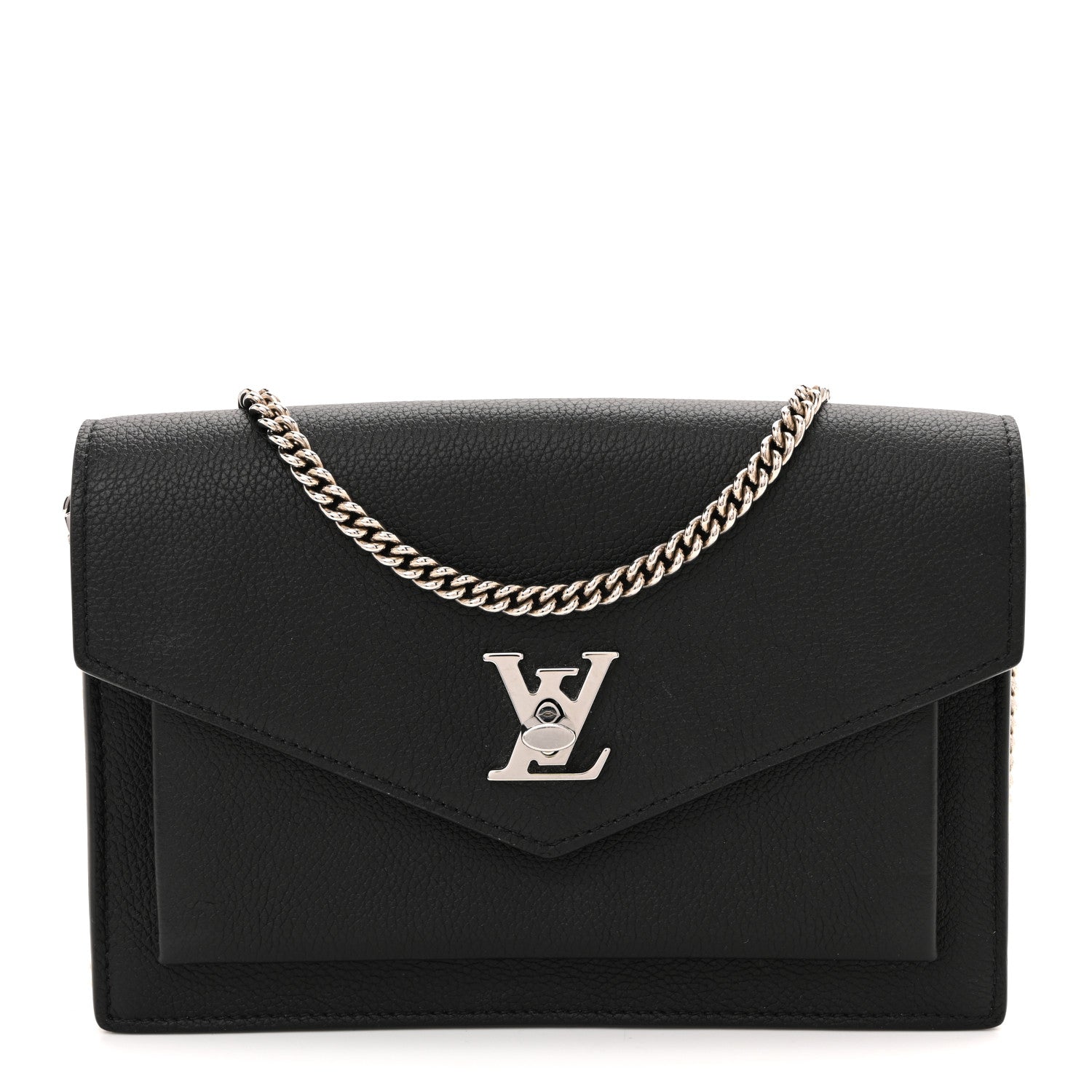 Soft Calfskin My Lockme Chain Pochette Black