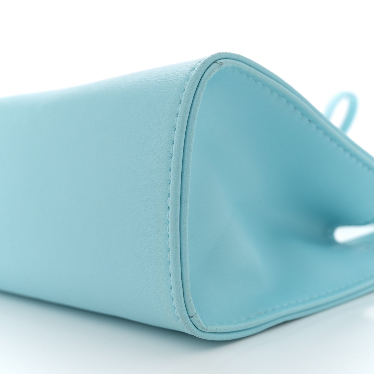 Vegan Leather Small Shopping Bag Pool Blue