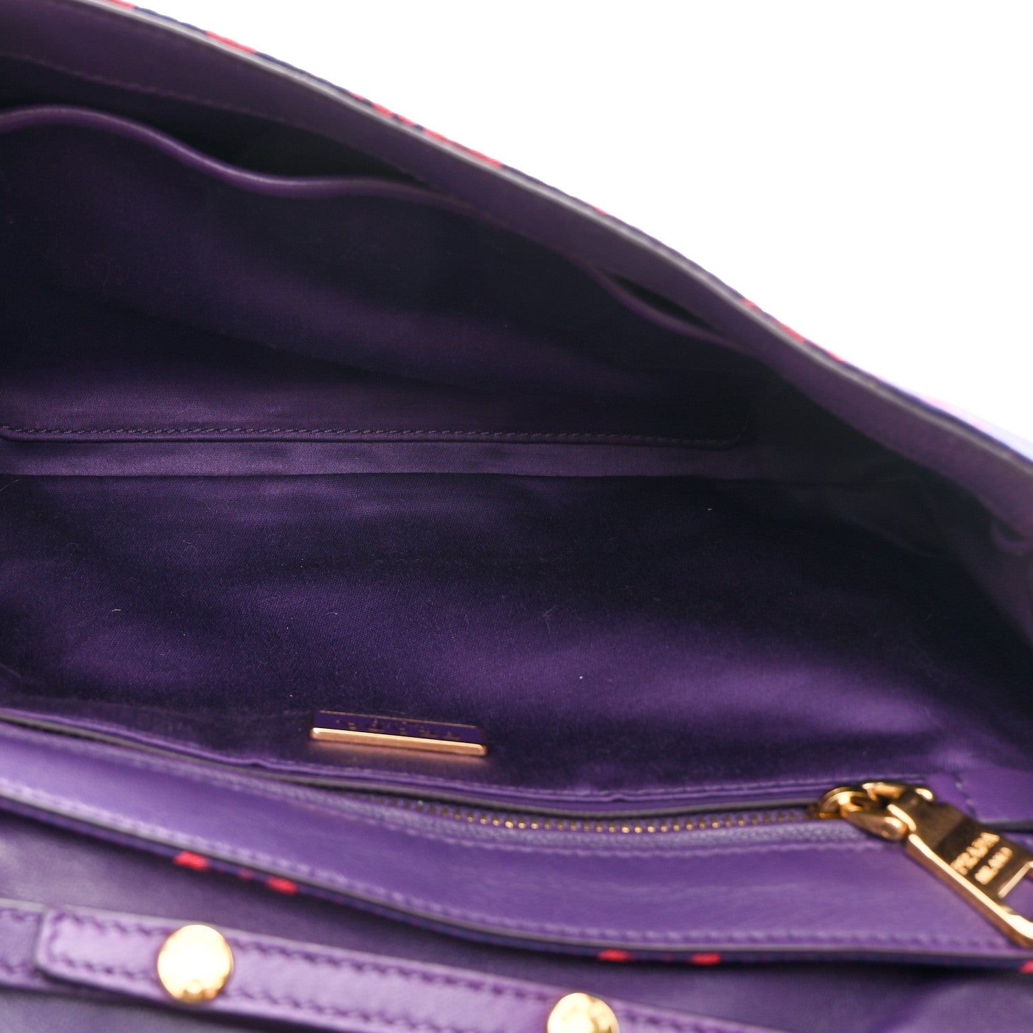 Tessuto Nylon Lurex Embroidered Flap Viola