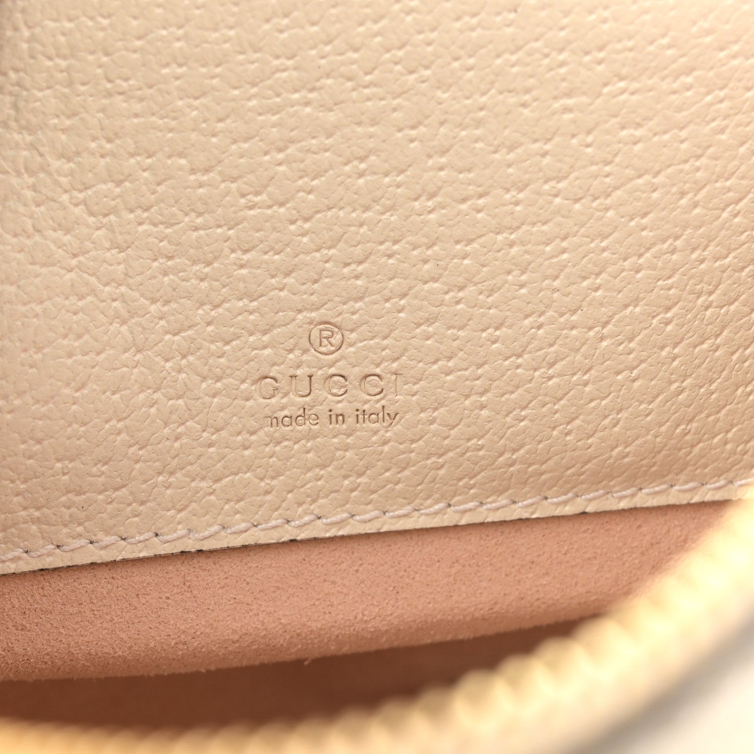 Textured Calfskin Web Mini Ophidia Round Backpack Mystic White